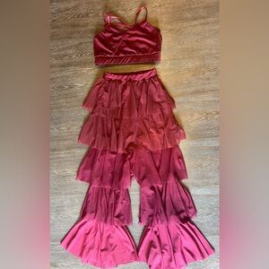 Ruffled Two-Piece Dance Costume, Solo, Halloween Costume